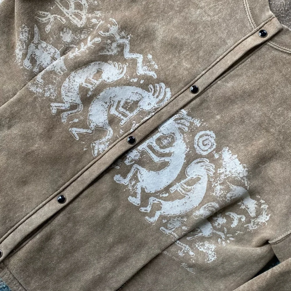 1990’S vintage stone aged rockwear cardigan - Picture 4 of 9